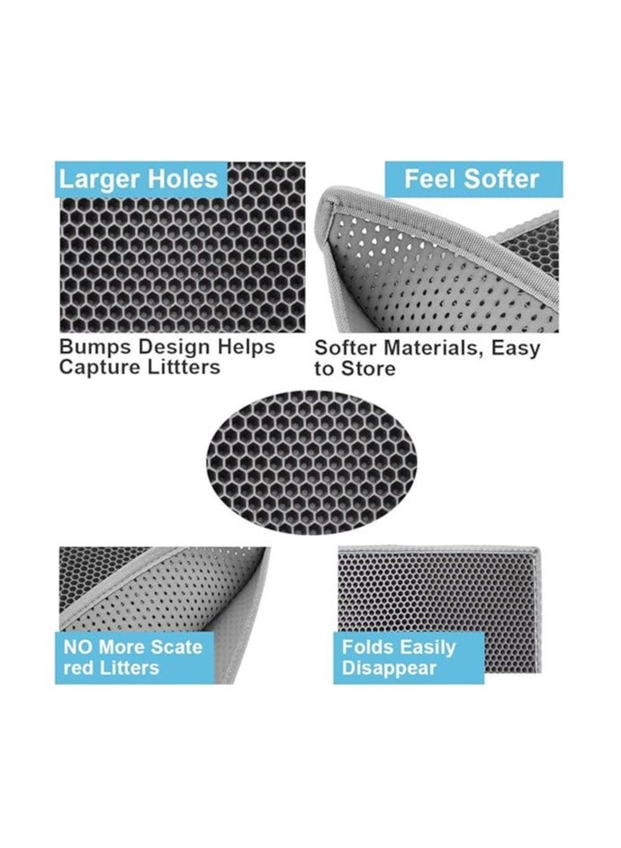 general Cat Litter Mat Double Layer Waterproof Urine Proof Trapping Mat 1 Pack - Image 4