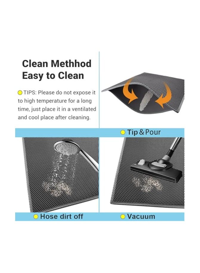 general Cat Litter Mat Double Layer Waterproof Urine Proof Trapping Mat 1 Pack - Image 5