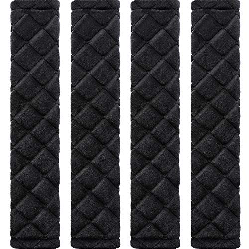 Tatuo 4 Pack Seat Belt Cover Extra Long Seat Belt Pads for Car Soft Comfort Shoulder Strap Covers Harness Pads Helps Protect Your Neck and Shoulder(10.6 Inch,Black) - Image 1