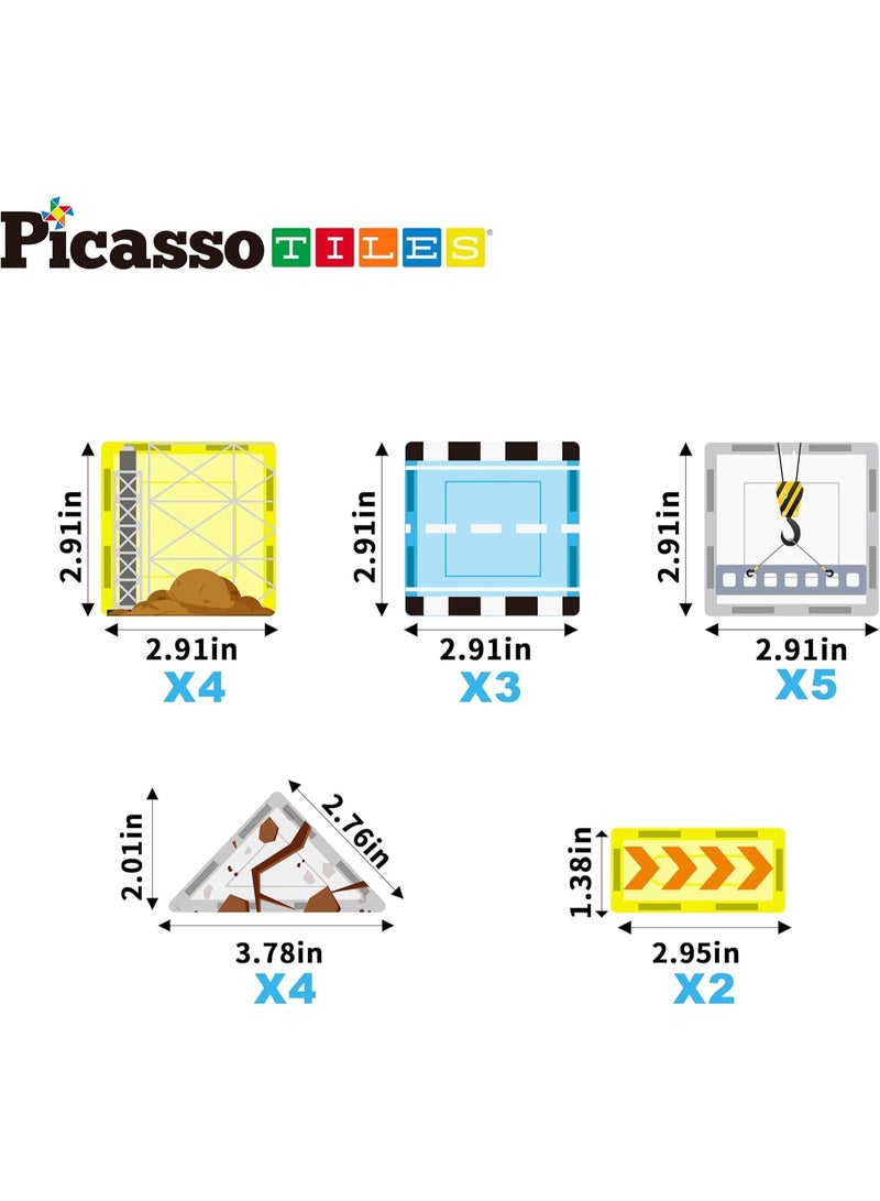 PicassoTiles مجموعة بلاط بيكاسو المغناطيسية للبناء مع 8 مركبات بلاط | متوافقة مع بلاط المغناطيس | كتل بناء | ألعاب STEM | مجموعة ألعاب تعليمية | كتل تكديس | مجموعة بناء لتطوير عقل الطفل - Image 5