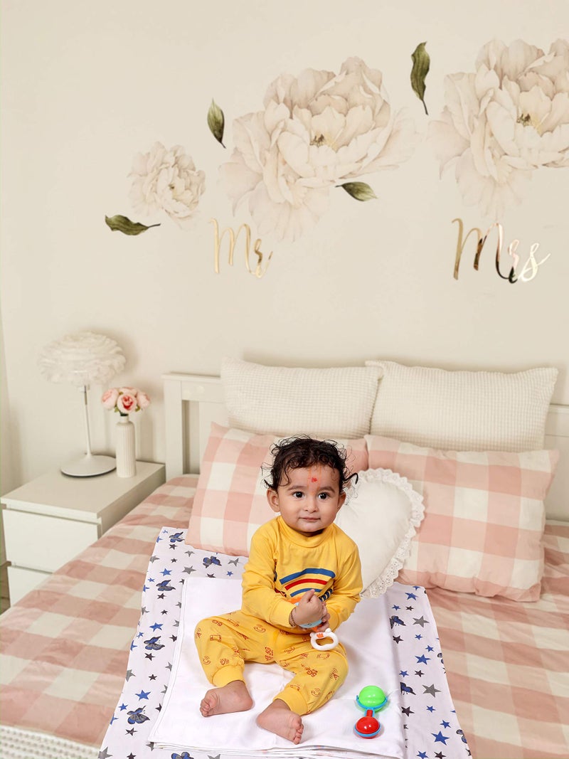 Keshav Creation Baby Boy's and Baby Girl's Monthly Milestone Forever Love Growth Chart Picture Blanket with Month Marker Multicolour 0 to 12 Months_Cricket_1 - Image 3