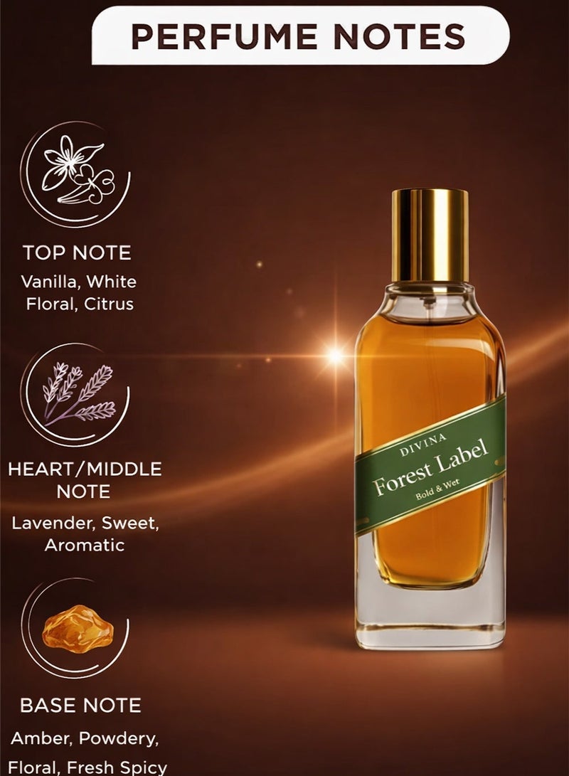 ديفينا عطر فوريست ليبل أو دو برفيوم ١٠٠ مل | عطر نسائي يدوم طويلًا | عطر زهري عربي فاخر برائحة الفانيليا مع نفحات العنبر والحمضيات - Image 1