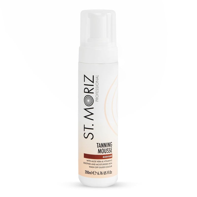 St. Moriz St Moriz Professional Medium Self Tanner Mousse - Sunless Instant Self Tanning Foam for a Deep, Natural Looking Fake Tan - With Aloe Vera & Vitamin E (6.76 fl oz) - Image 1