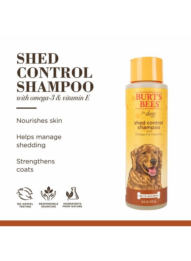 Burt's Bees شامبو التحكم في تساقط الشعر من بيرتس بيز للحيوانات الأليفة مع أوميغا 3 وفيتامين E، شامبو تساقط الشعر للكلاب، شامبو بيرتس بيز للكلاب، شامبو الحيوانات الأليفة، شامبو إزالة تساقط الشعر للكلاب، شامبو طبيعي للكلاب، غسيل الكلاب (عبوة من 2) - Image 2