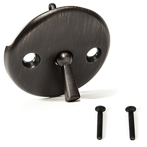 PermaFLOW PF WaterWorks PF0960-ORBBath Tub/Bathtub Drain Trip Lever Overflow Face Plate with Matching Screw for Waste and OverflowOil Rubbed Bronze - Image 1