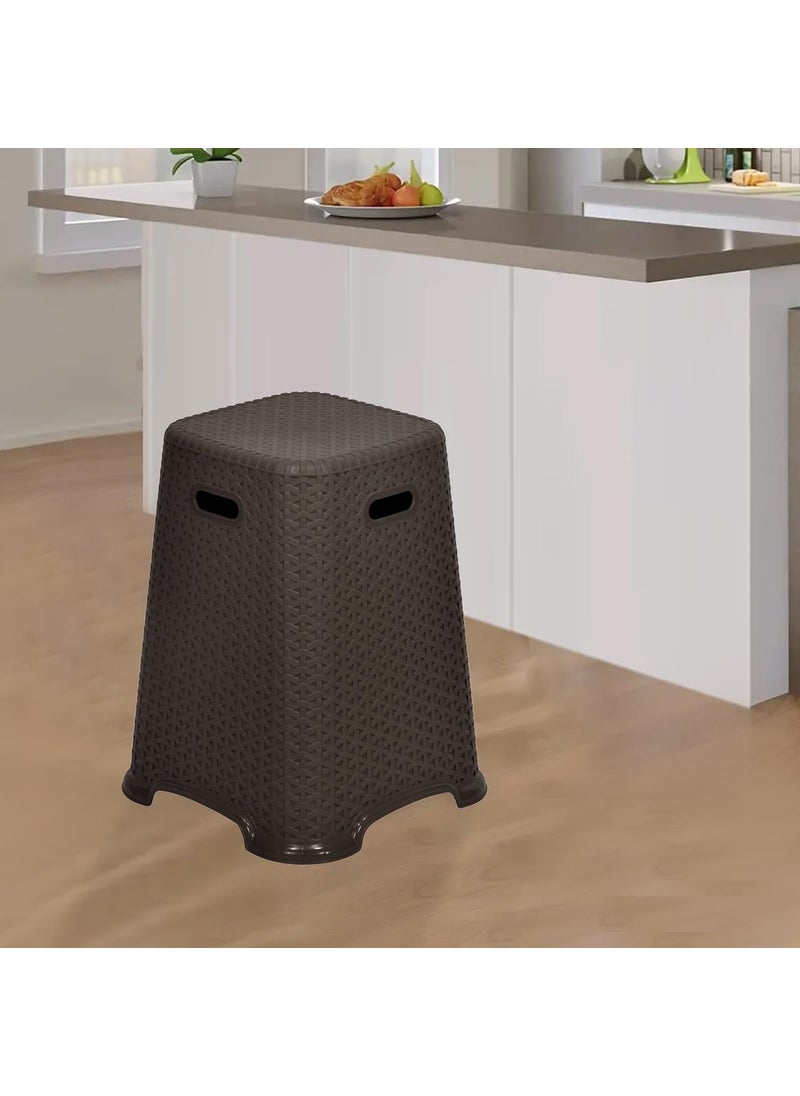NILKAMAL Nilkamal Strong & Durable Stool STL 29 | Stool for Living Room, Bed Room, Kitchen, Office Room, Outdoor| 100% PolyPropylene Stackable Stool | (Season Rust Brown)  - Image 2