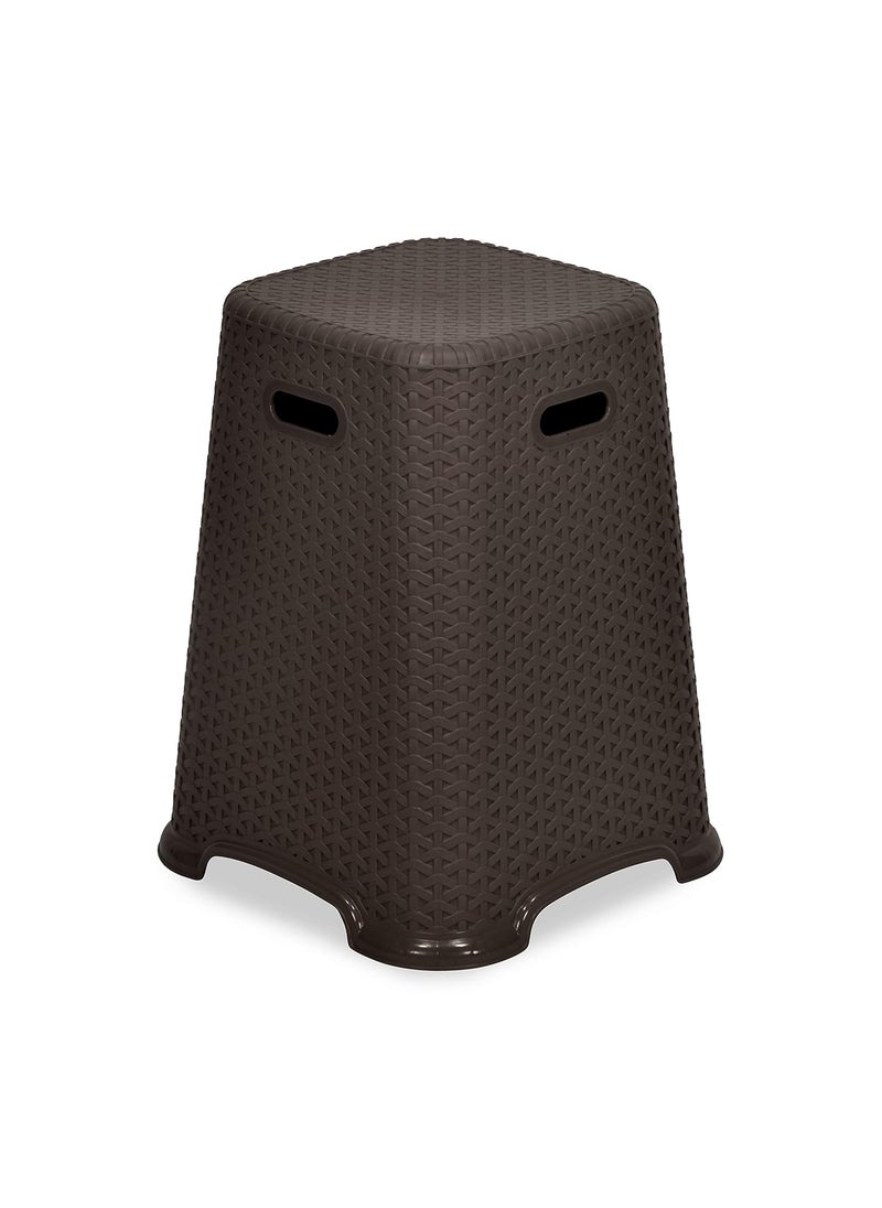NILKAMAL Nilkamal Strong & Durable Stool STL 29 | Stool for Living Room, Bed Room, Kitchen, Office Room, Outdoor| 100% PolyPropylene Stackable Stool | (Season Rust Brown)  - Image 4