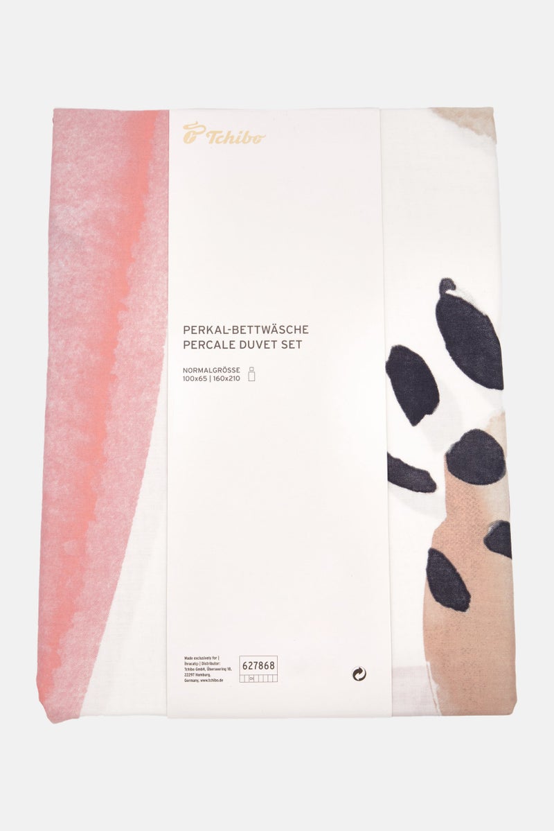 Tchibo Single Percale Duvet Set 160 x 210 cm, White Combo  - Image 3