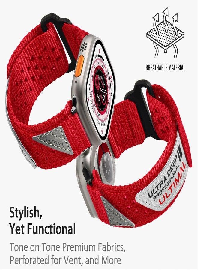 ULTIMAL Compatible with Apple Watch Band 49mm/46mm/45mm/44mm/42mm/41mm/40mm/38mm for Men Women,Nylon Sport Wristbands Strap for iWatch Ultra Series 10/9/8/7/SE/6/5/4/3/2/1 - Image 3