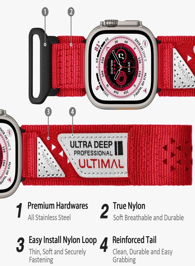ULTIMAL Compatible with Apple Watch Band 49mm/46mm/45mm/44mm/42mm/41mm/40mm/38mm for Men Women,Nylon Sport Wristbands Strap for iWatch Ultra Series 10/9/8/7/SE/6/5/4/3/2/1 - Image 2