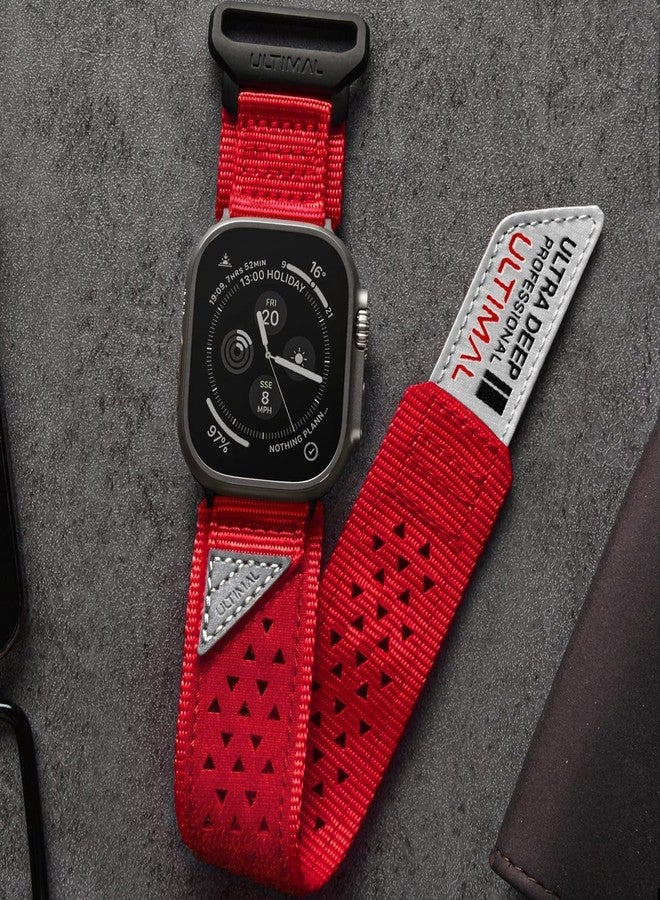 ULTIMAL Compatible with Apple Watch Band 49mm/46mm/45mm/44mm/42mm/41mm/40mm/38mm for Men Women,Nylon Sport Wristbands Strap for iWatch Ultra Series 10/9/8/7/SE/6/5/4/3/2/1 - Image 5