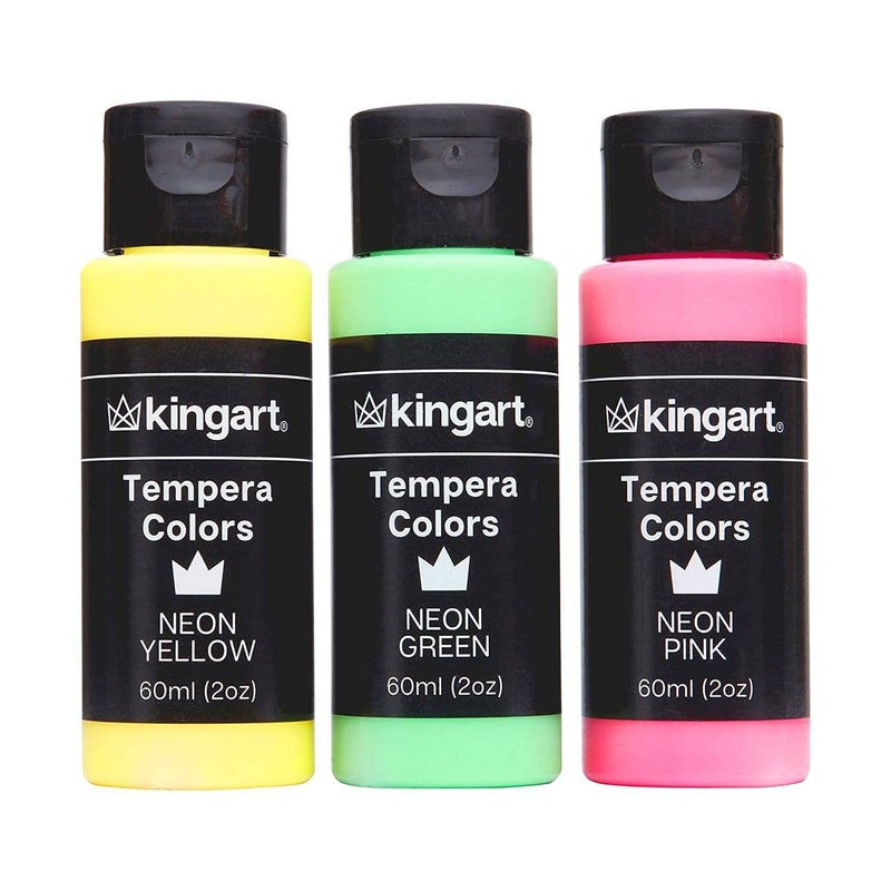 KINGART Kids Washable Tempera Paint, 18 Unique Colors, 60ml (2oz) Poster Paint, Art Supplies for Finger Painting, School Projects, and Crafting - Image 4