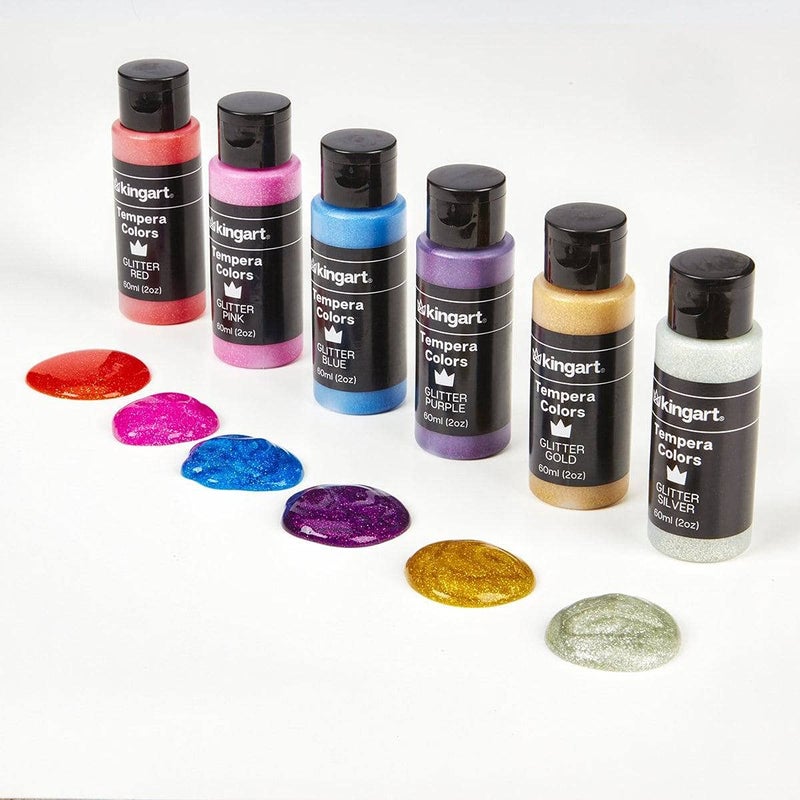 KINGART Kids Washable Tempera Paint, 18 Unique Colors, 60ml (2oz) Poster Paint, Art Supplies for Finger Painting, School Projects, and Crafting - Image 2