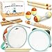 MINIARTIS Toddler Musical Instruments Montessori Wooden Musical Toys for Toddlers 13 Modern Boho Baby Drum Set with Neutral Colors Percussion Instruments Kids Preschool Educational - Image 3