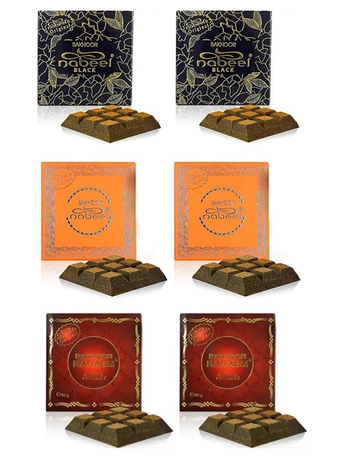 نبيل عبوة من 6 مجموعة بخور نبيل المطلق نسائم ، أسود و تلمسني - Image 1