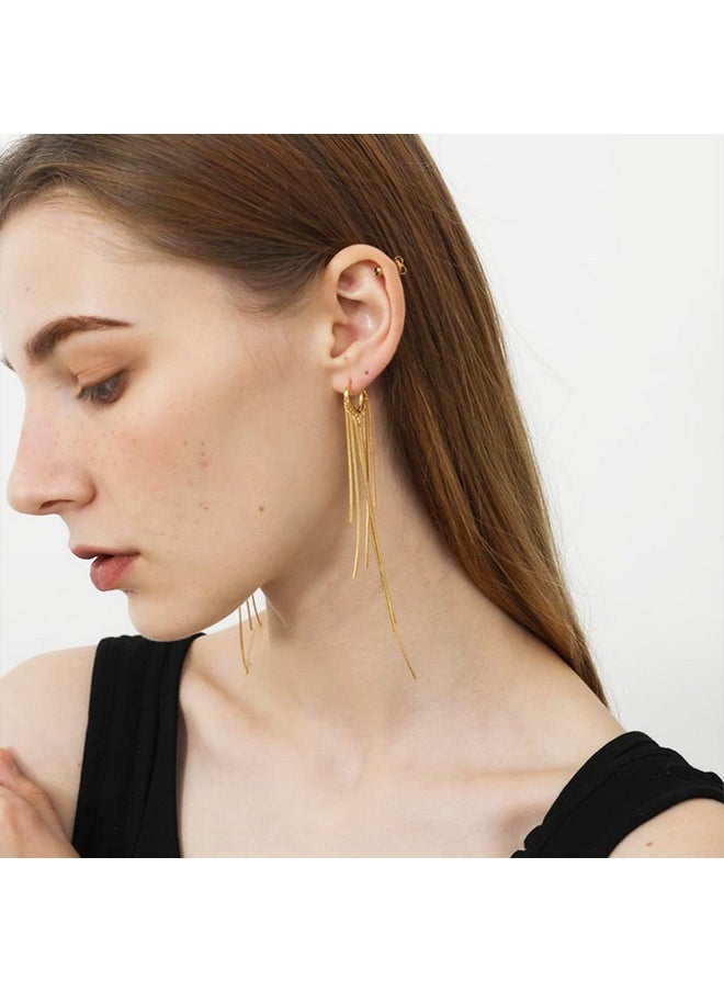 Women'S Sterling Silver Dangle Tassel Earrings, 925 Silver Chandelier Earrings, Long Gold Tassel Earrings, 4.5 In - pzsku/Z0E07C658745737F9E35EZ/45/_/1735214436/4830bae4-ac07-417b-9c1a-c89566f688ba