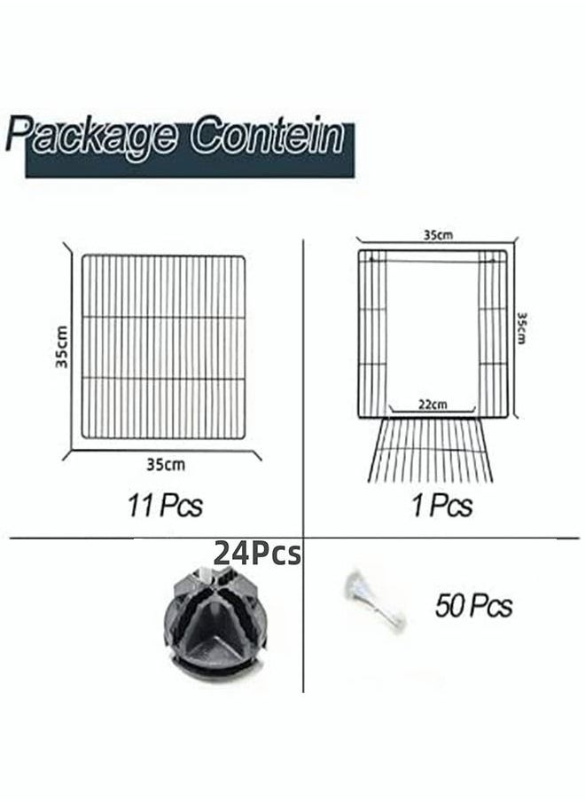 Generic Diy 12 Panel Pet Cat Rabbit Fence Small Animal Cage Indoor Portable Garden Fence Puppy Dog Cage Fence 142x36x72 Cm  - Image 2
