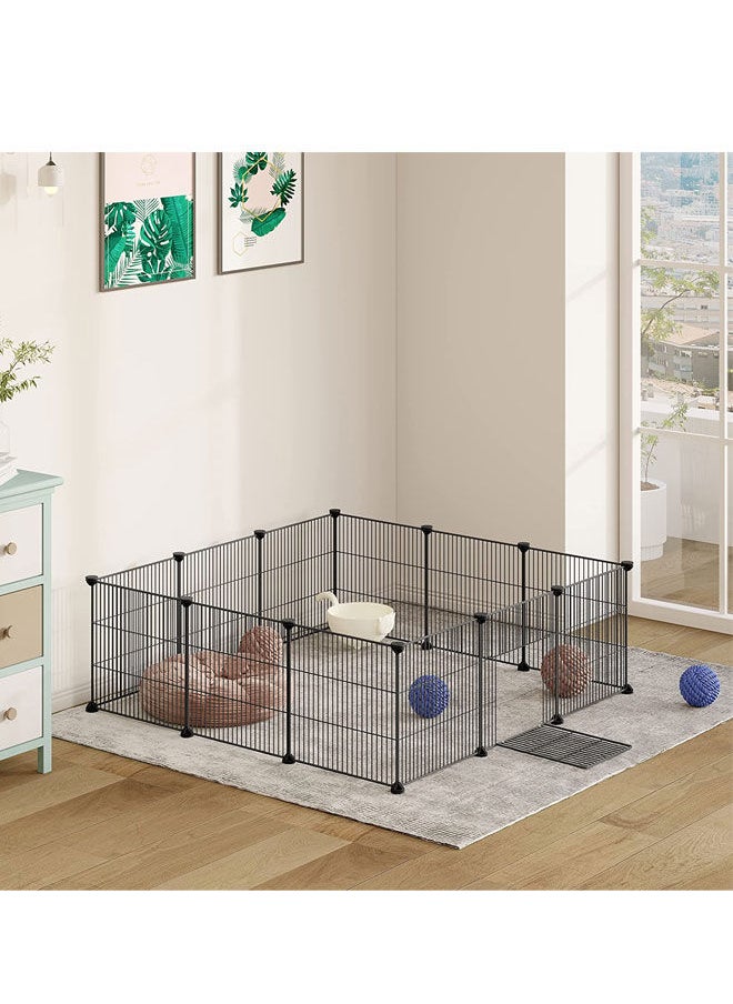 Generic Diy 12 Panel Pet Cat Rabbit Fence Small Animal Cage Indoor Portable Garden Fence Puppy Dog Cage Fence 142x36x72 Cm  - Image 5