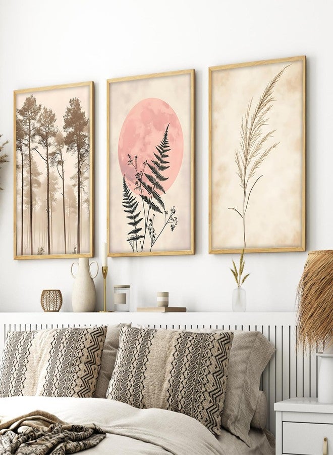 ARTELLY Painting Boho Wall Art Home Decoration Paintings With Frame For Living Room Bed Room Hotel Wall Decor Digital Reprint Set of 3 (Boho 4, 13x19 inch) - Image 1
