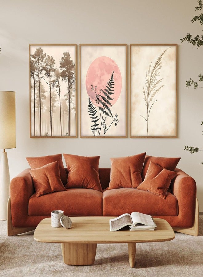 ARTELLY Painting Boho Wall Art Home Decoration Paintings With Frame For Living Room Bed Room Hotel Wall Decor Digital Reprint Set of 3 (Boho 4, 13x19 inch) - Image 3