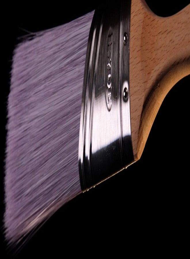 هايد فرشاة طلاء بيضاوية من هايد إي-فوليوشن، مصنوعة من خيوط بوليستر SRT صلبة ومقبض خشبي، 3 بوصات، 47323 - Image 5