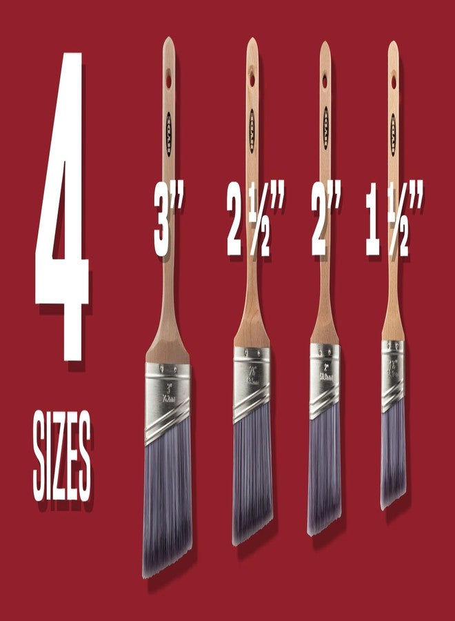 هايد فرشاة طلاء بيضاوية من هايد إي-فوليوشن، مصنوعة من خيوط بوليستر SRT صلبة ومقبض خشبي، 3 بوصات، 47323 - Image 4