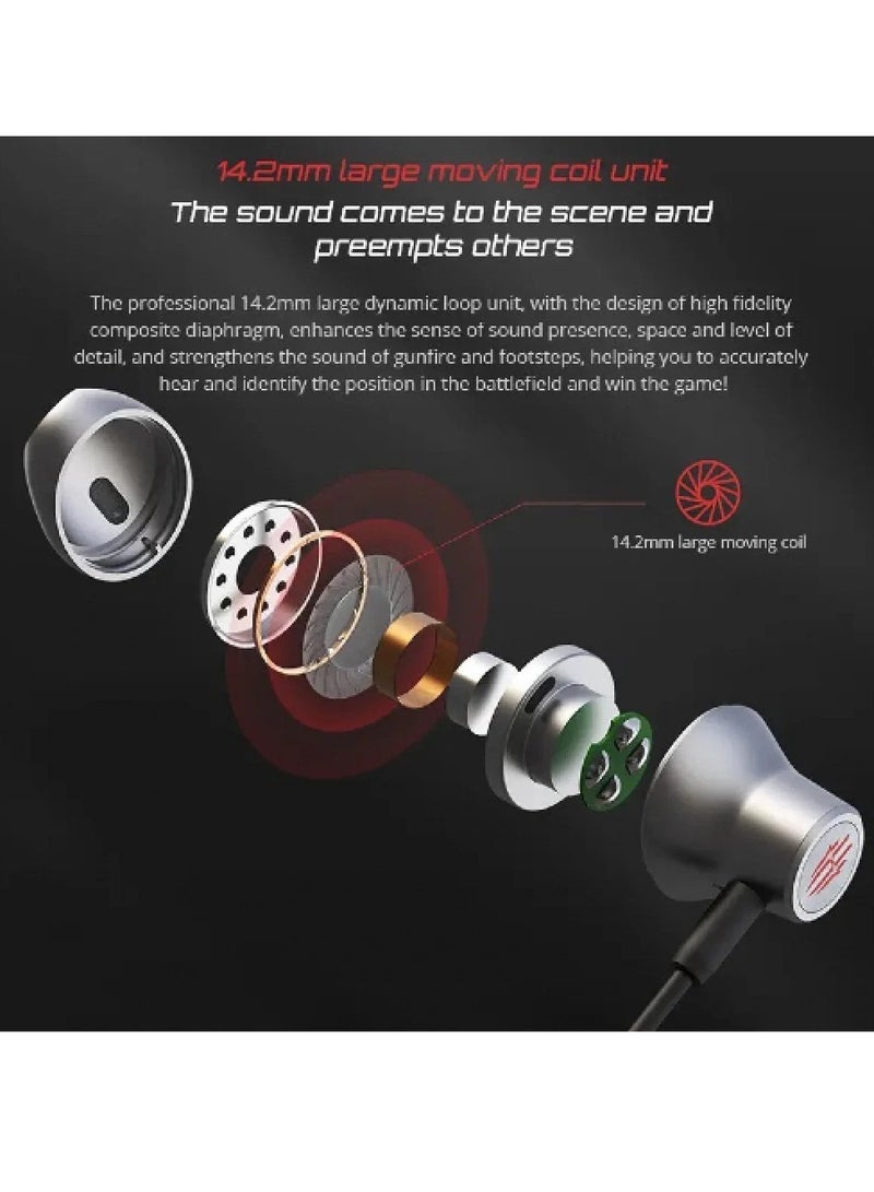 RedMagic Headphone with AUX Port (Screw) The headphone comes with soft, interchangeable ear tips to fit different ear sizes. Designed for gaming. - Image 5