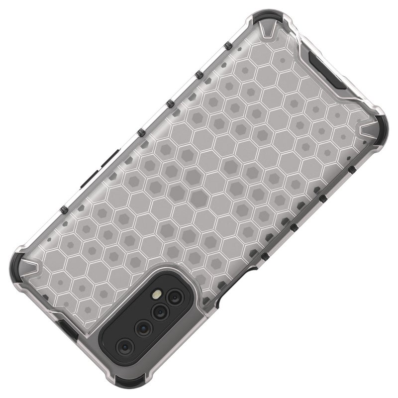 HuHa Protective Cover For OPPO Realme 7  Shockproof Honeycomb PC + TPU Case(White) - Image 5