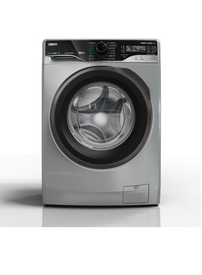 Zanussi Automatic Washing Machine, 9 kg, 1200 RPM, Silver, Inverter, Steam, ZWF9221SB7 - Image 2