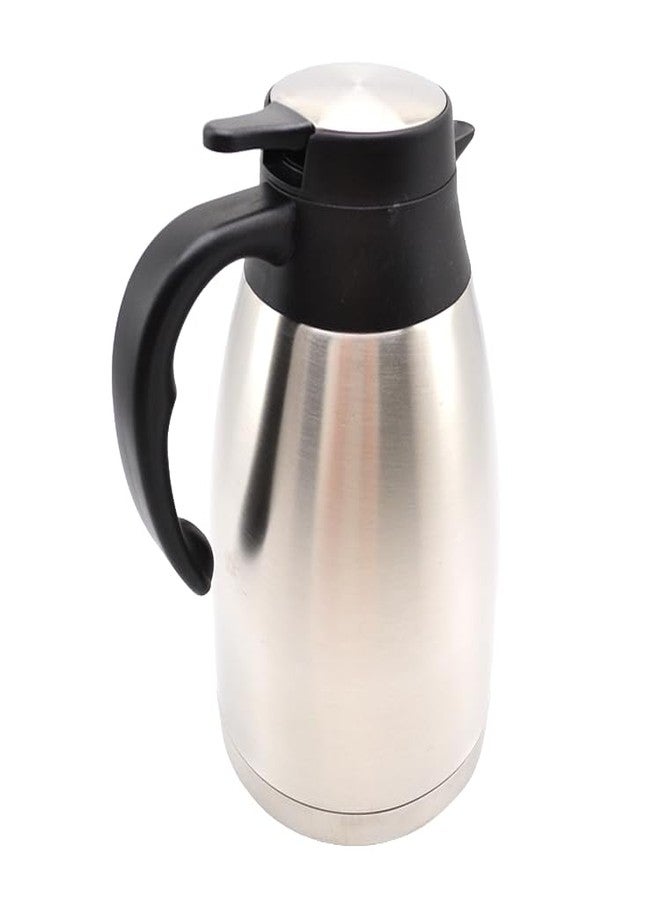FUJIDENSO Stainless Steel Thermal Coffee Carafe 1.5 Liter 50 oz, Double Wall Vacuum Insulated Hand Press Dispenser for Tea Water Coffee Beverage with 12 Hours Retention - Image 2
