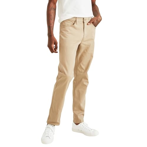 Dockers® Men's Jean Cut Straight Fit with All Seasons Tech™, New British Khaki, 36W x 32L - Image 1
