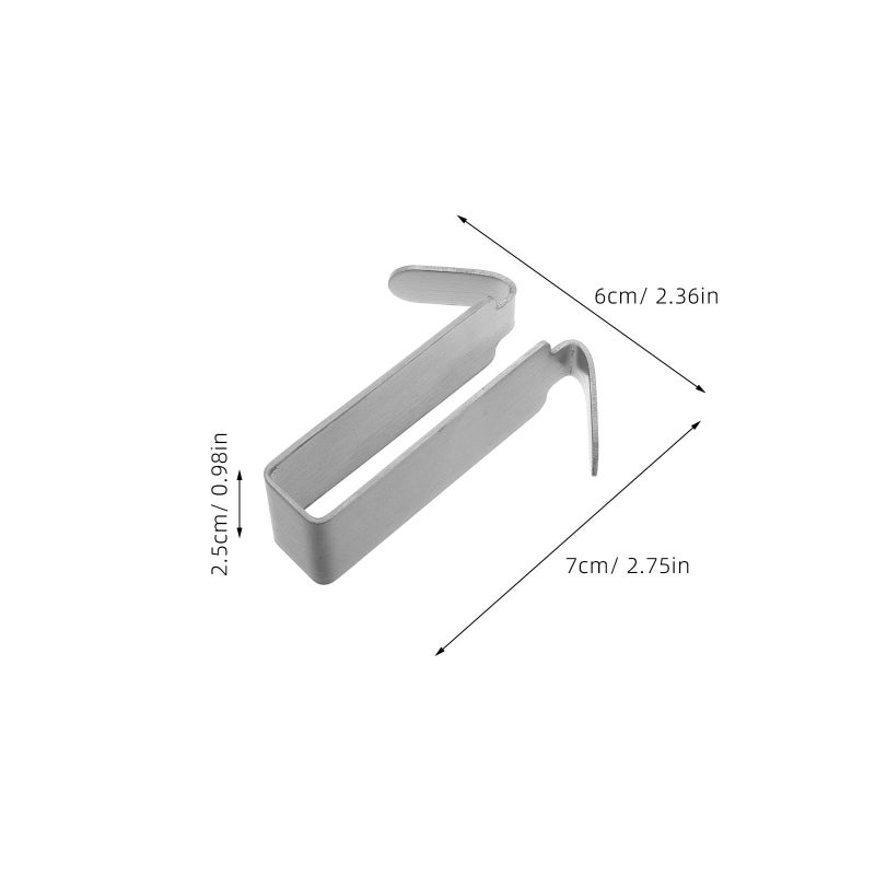 304 Stainless Steel Double Sided No Drill Shower Door Towel Hook Holder - Image 3