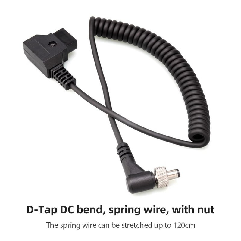 D-Tap to Double-Sided NP-F550/570/770/970 Dummy Battery Power Adapter with 5-12V Type-C Output Flexible Spring Cable for Field Monitor LED Light Wireless Video Transmission - Image 4