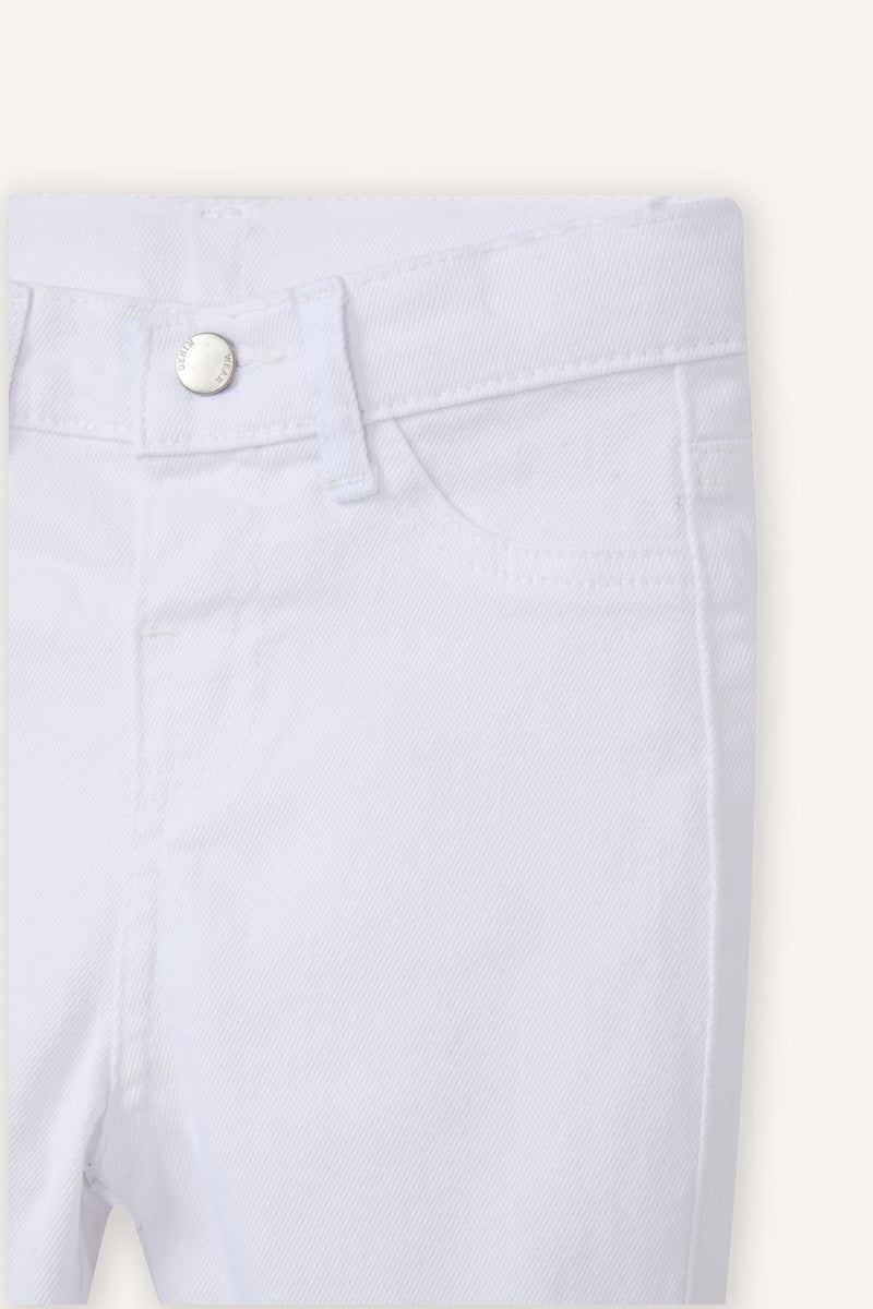 DeFacto White BabyBoy Baby Boy Straight Leg Trousers Casual - Image 2