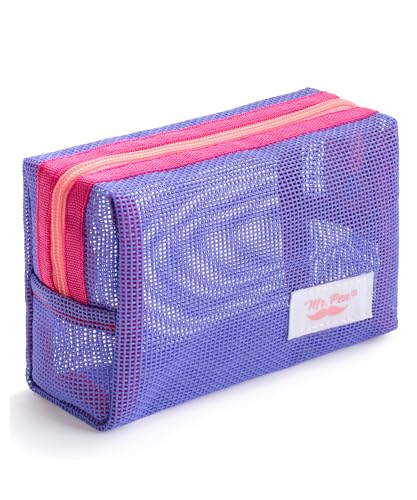 Mr. Pen- Mesh Pencil Case, Purple, Mesh Zipper Pouch Bags with Zipper Pouches for Organization, Cosmetic Bag, Purse Pouch, Cute Makeup Bag - Image 1