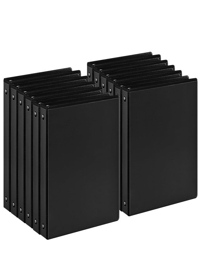 SUIN Basic 1-inch 3 Ring Binder -1'' Binders with 3 Roung Ring, Large 100/200 Sheet Capacity, Fit 8.5" x 11" US Letter Size Paper (1'' -Black 12 Packs) - Image 1