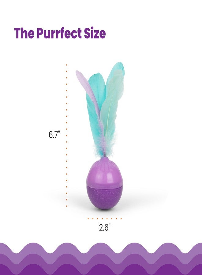 Catstages Feather Treat Stuffer Cat Toy - Interactive Cat Toy with Catnip for Treat Dispensing & Mental Stimulation, Purple - Image 5