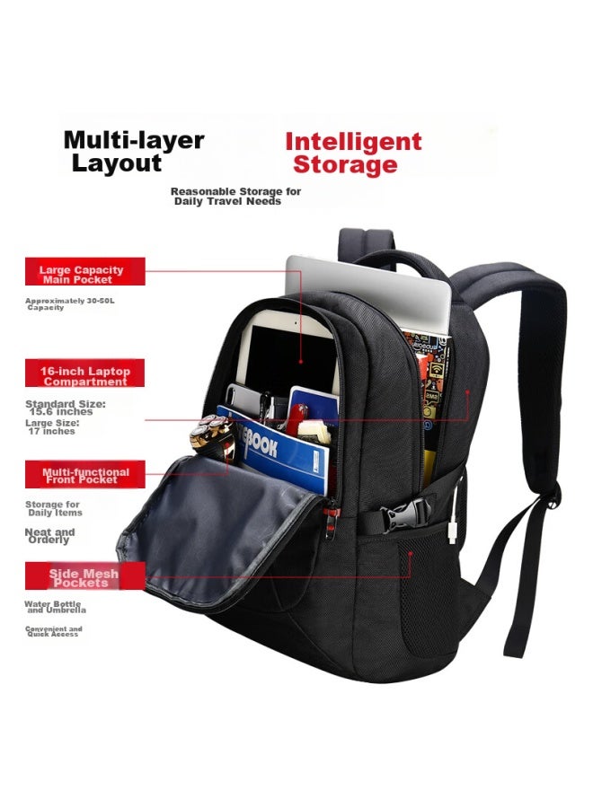 Swicky Backpack For Men, Large Capacity Travel Bag, Laptop Backpack, Casual Student Schoolbag, Business Trip Bag - Image 2
