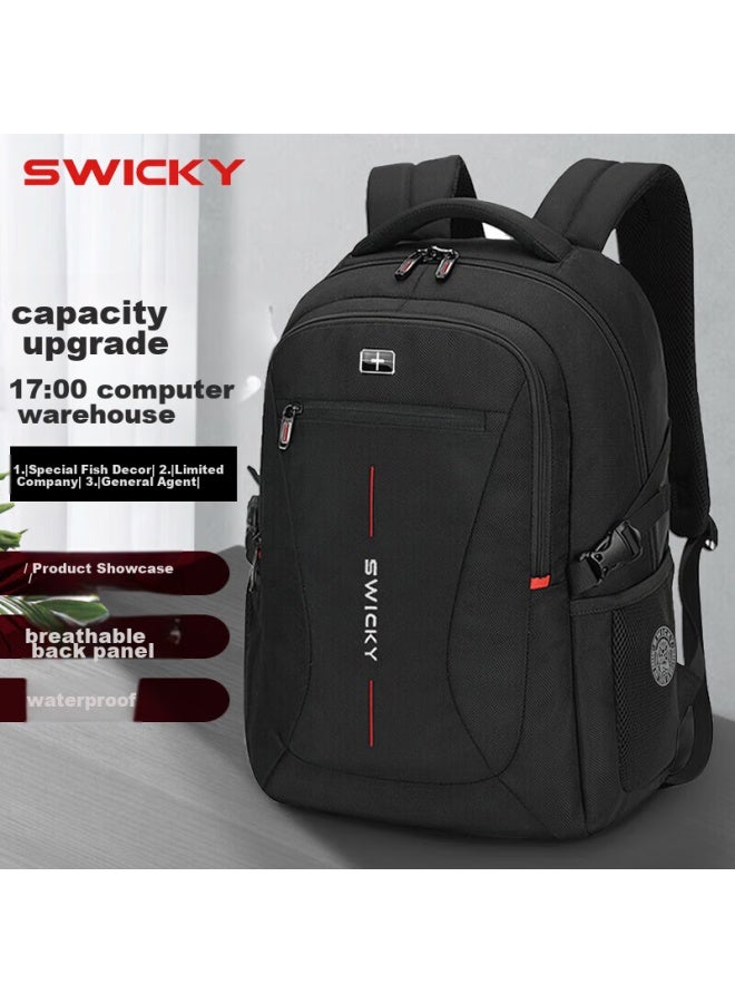 Swicky Backpack For Men, Large Capacity Travel Bag, Laptop Backpack, Casual Student Schoolbag, Business Trip Bag - Image 1