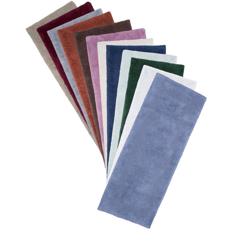 Lavish Home Reversible Long Bath Mat - 60x24-Inch Plush Cotton Bathroom Runner - Machine Washable Bath Mats for Bathroom, Kitchen, or Laundry Room (Taupe) - Image 5