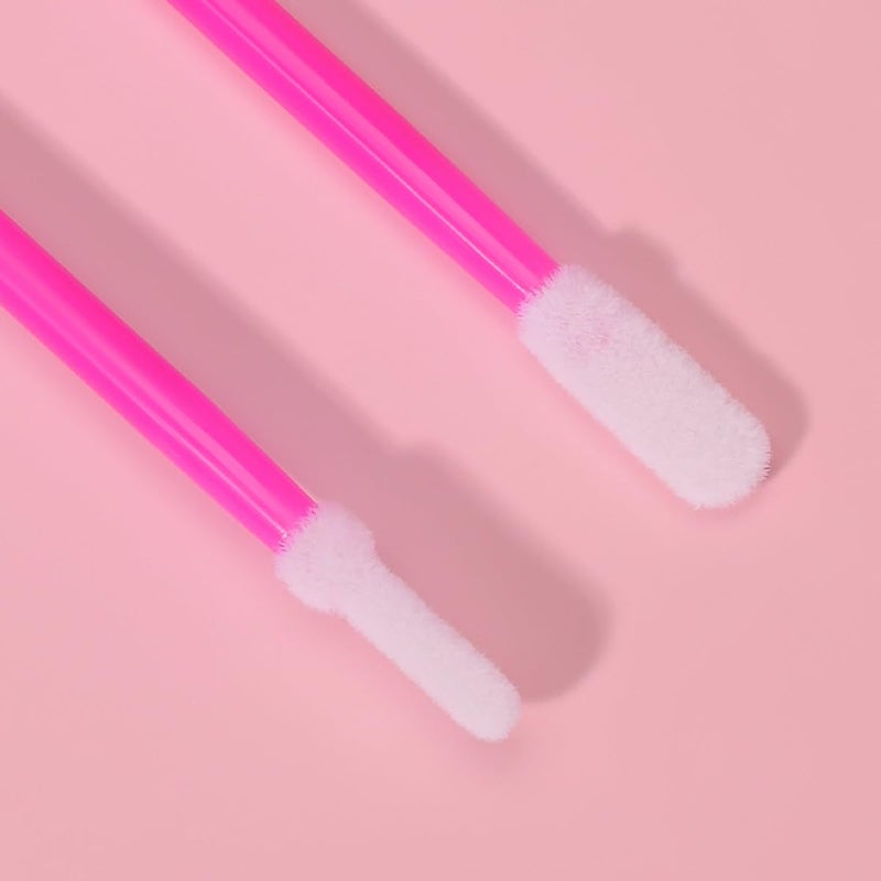 فرشاة أحمر شفاه POPETPOP القابل للتصرف ذات رأس مسطح 100 قطعة، مقدمات جل الشفاه المطاطية الممتدة للسفر ومكياج المحترفين - Image 4