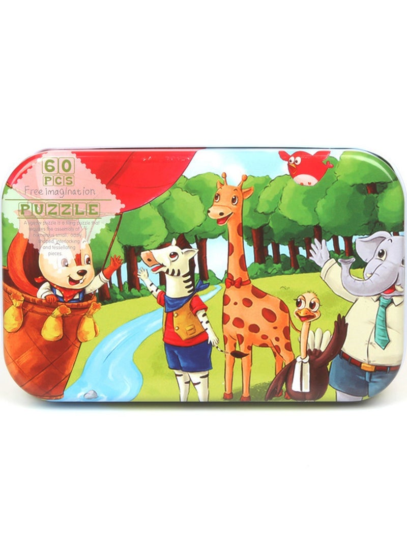 Children's Educational Wooden Cartoon Series Jigsaw Puzzles Suitable Boys and Girls Gift - Image 1