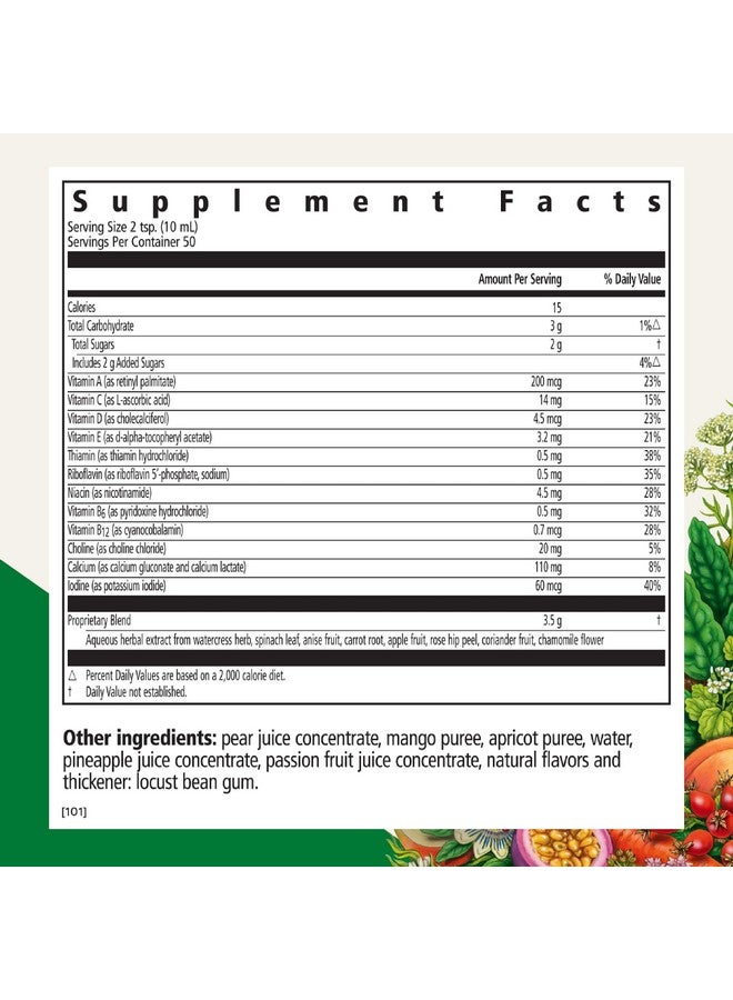 Floradix Kinder Love Children's Multivitamin - Liquid Multivitamin for Kids with Vitamins A, C, D & E, Calcium & More - Vegetarian, Non-GMO, Gluten-Free - 17 fl oz - Image 2