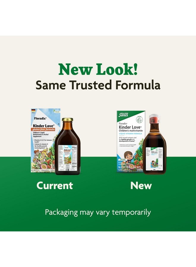 Floradix Kinder Love Children's Multivitamin - Liquid Multivitamin for Kids with Vitamins A, C, D & E, Calcium & More - Vegetarian, Non-GMO, Gluten-Free - 17 fl oz - Image 3