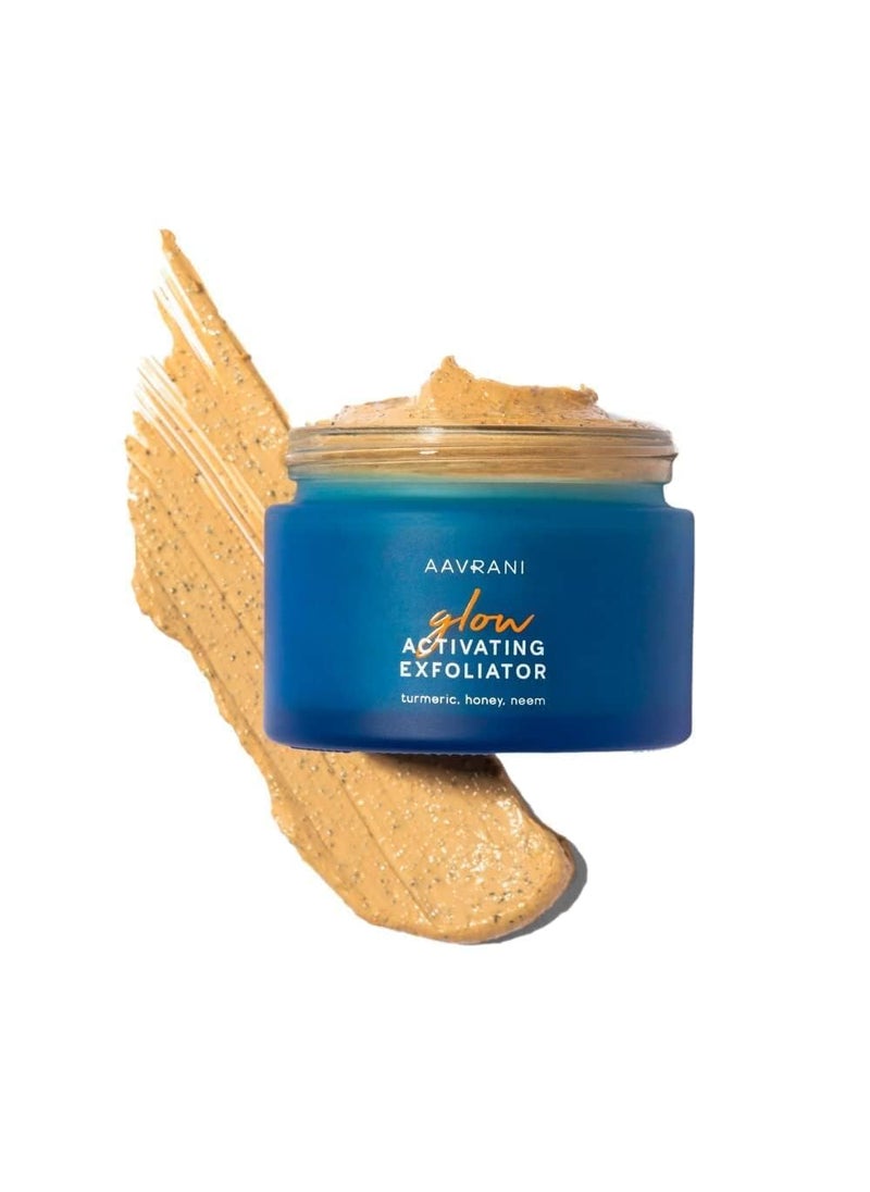 Aavrani - AAVRANI Glow Activating Exfoliator  StainFree Turmeric Face Mask with Aloe JoJoba Shea Lavender and Neem  Exfoliating Clay Mask for Acne Dark Spots and Deep Pore Cleansing 17 Fl Oz New - Image 1