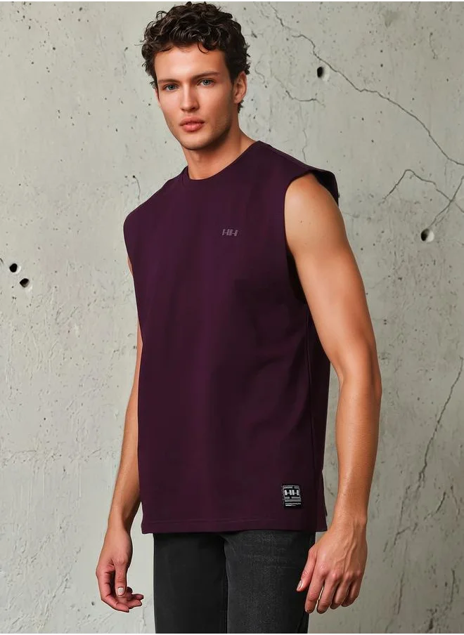 Hubberholme Men Solid Sleeveless T-shirt