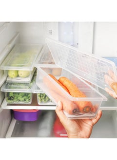 Cozy Nest Fridge Storage Boxes (Pack of 6) Fridge Organizer With Removable Drain Plate Tray | Fridge Storage Containers | Air Tight Jars for Fruits, Vegetables, Meat | freezer storage containers - pzsku/Z0E08782DAA3823AEF2CFZ/45/_/1738306752/99b08fd1-06a3-4131-9ae5-ca35c03a413e