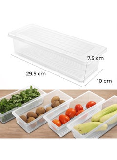 Cozy Nest Fridge Storage Boxes (Pack of 6) Fridge Organizer With Removable Drain Plate Tray | Fridge Storage Containers | Air Tight Jars for Fruits, Vegetables, Meat | freezer storage containers - pzsku/Z0E08782DAA3823AEF2CFZ/45/_/1738306767/9999a1ed-544a-4ec2-b62e-4931df202985