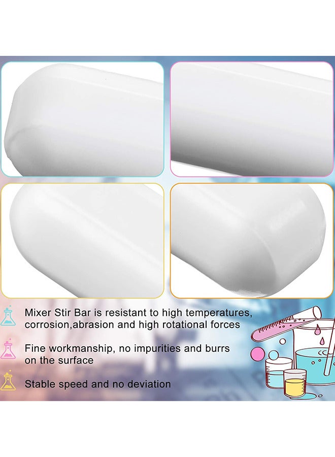 6 Pieces PTFE Magnetic Stir Bar Set Lab Mixed Size Magnetic Stirrer Mixer Stir Bars Stir Plate Bar Mixing Plate Magnet Stick for Laboratory Homebrew - Image 4