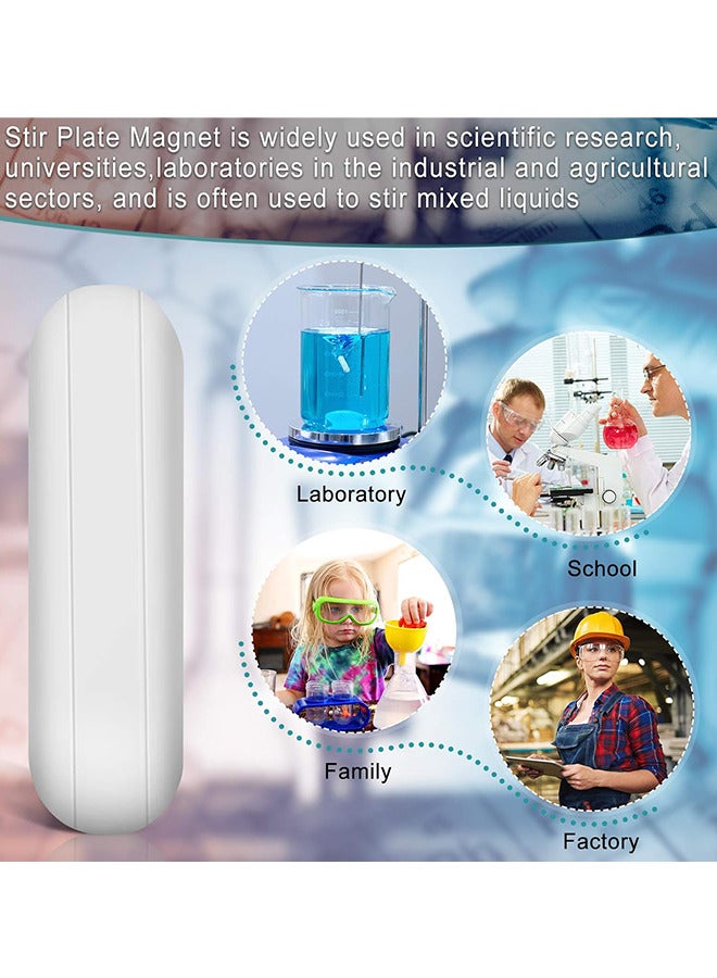 6 Pieces PTFE Magnetic Stir Bar Set Lab Mixed Size Magnetic Stirrer Mixer Stir Bars Stir Plate Bar Mixing Plate Magnet Stick for Laboratory Homebrew - Image 5